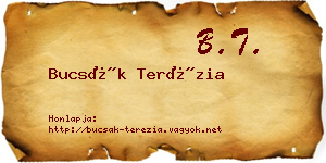Bucsák Terézia névjegykártya
