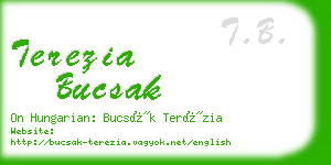 terezia bucsak business card